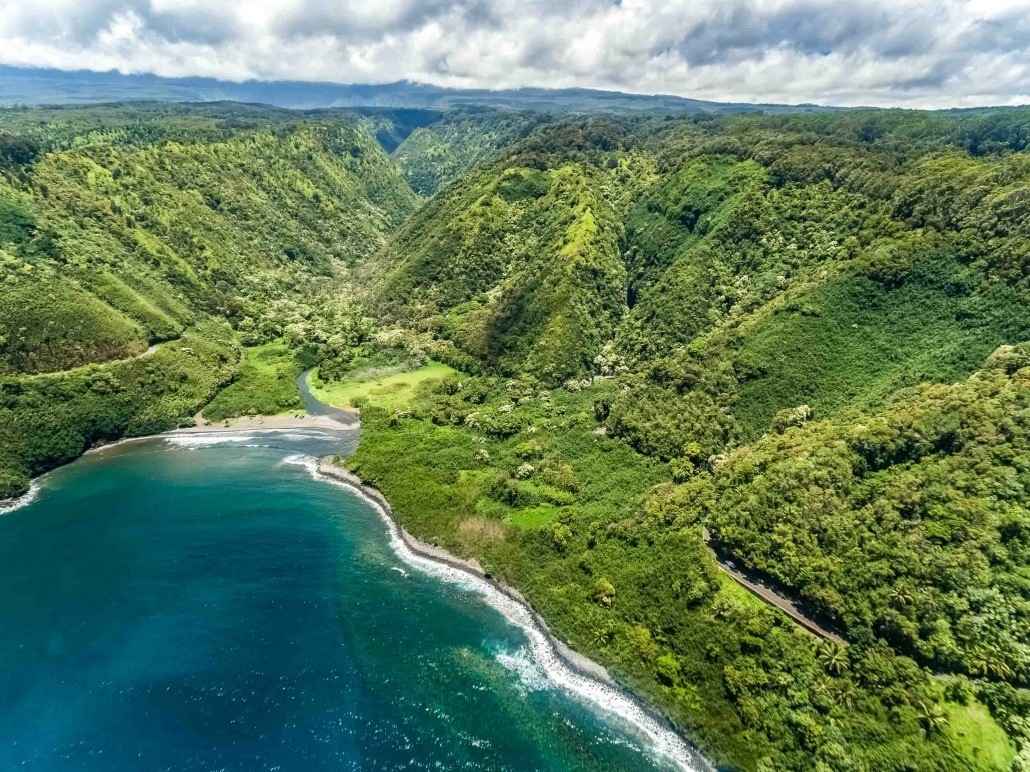Aerial Helicopter Road to Hana Maui Aerial Helicopter Road to Hana Maui