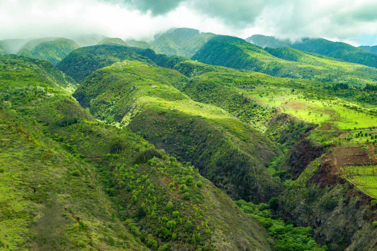 Aerial Helicopter West Maui Mountains Valleys feature