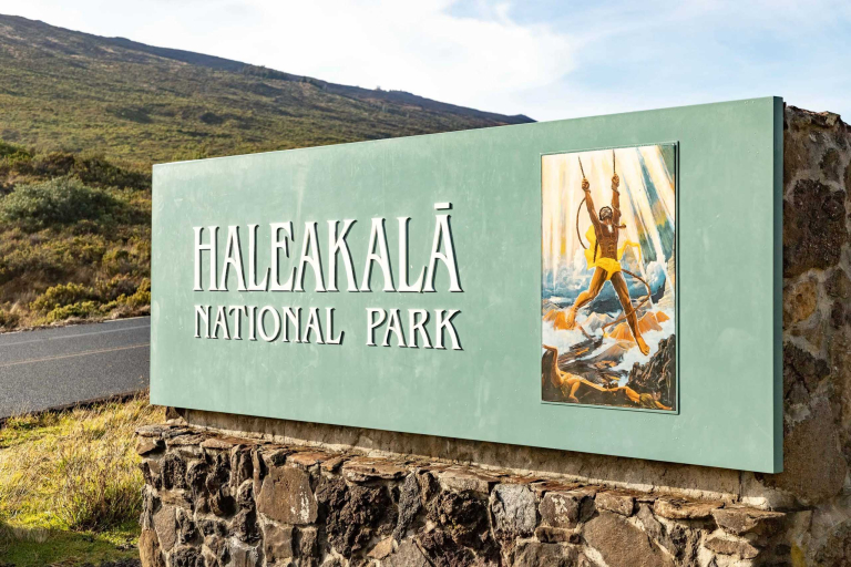 Haleakala Entrance Sign Maui feature