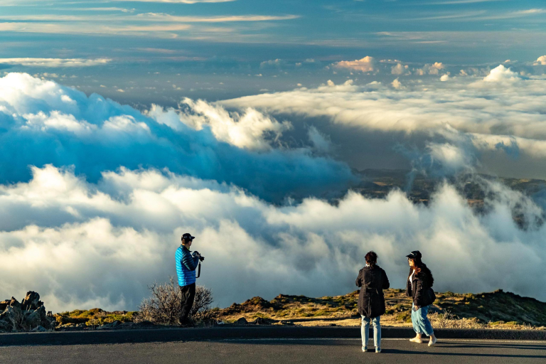 Haleakala Sunset Clouds and Visitors at Overlook Maui feature