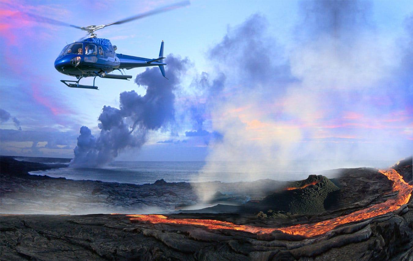 Helicopter Big IslandHawaii Steaming