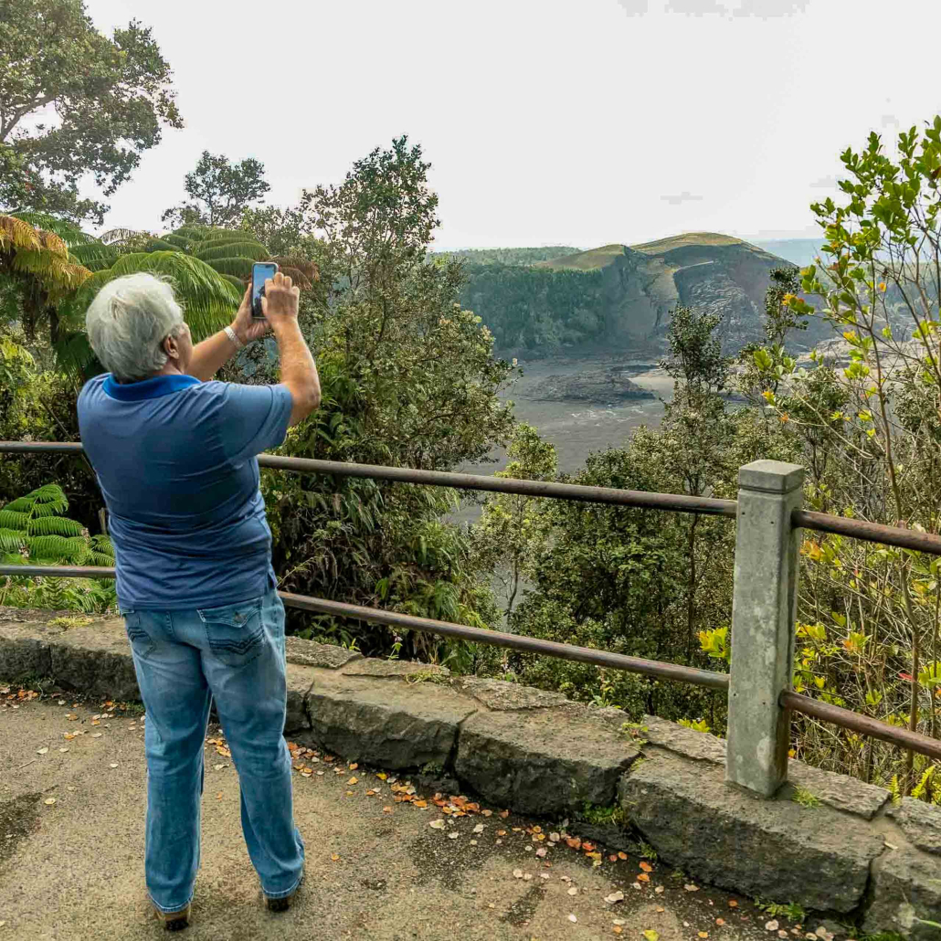 Kilauea Iki Lookout Visitors Big Island