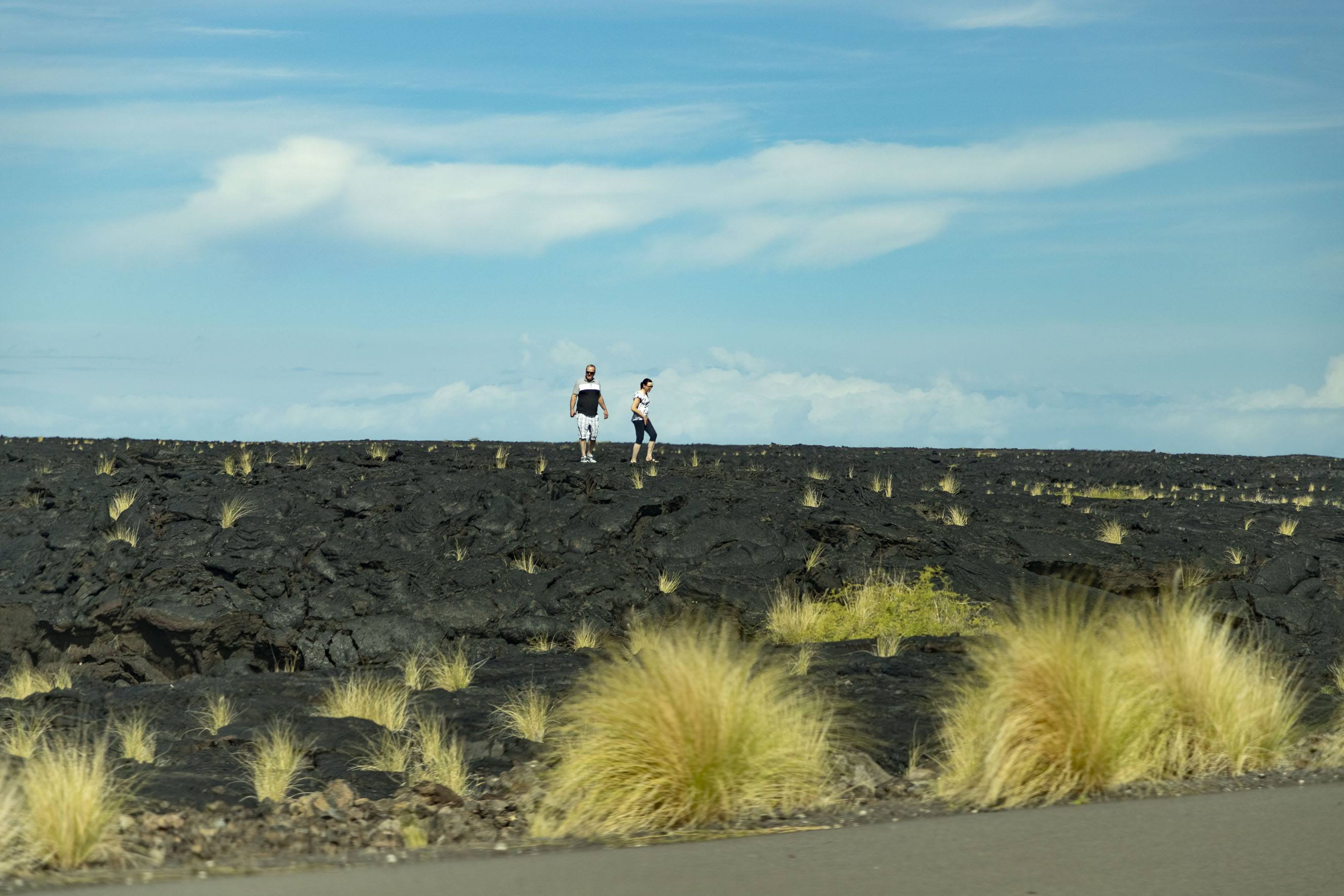 Lava Field Hikers Big Island