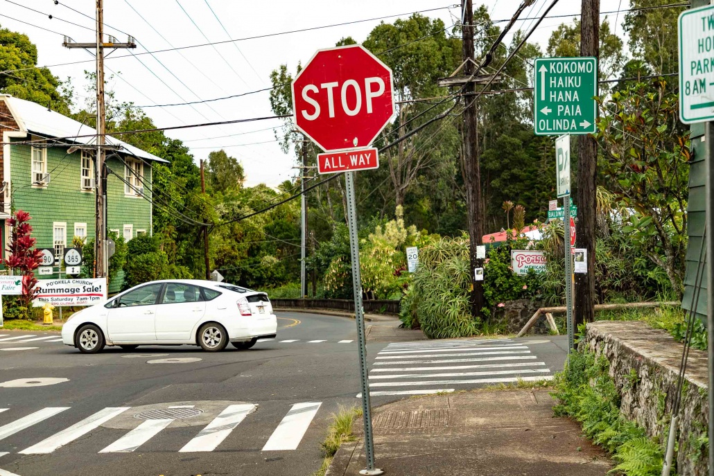 Makawao Town Intersection Signs Maui