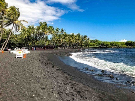 Punalu'u Black Sand Beach and Store Big Island