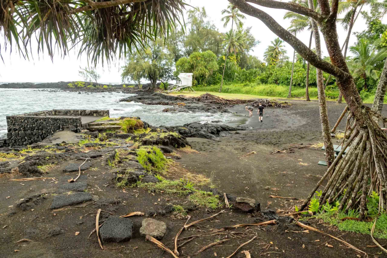 Richardson Black Sand Beach Park Hilo Big Island feature