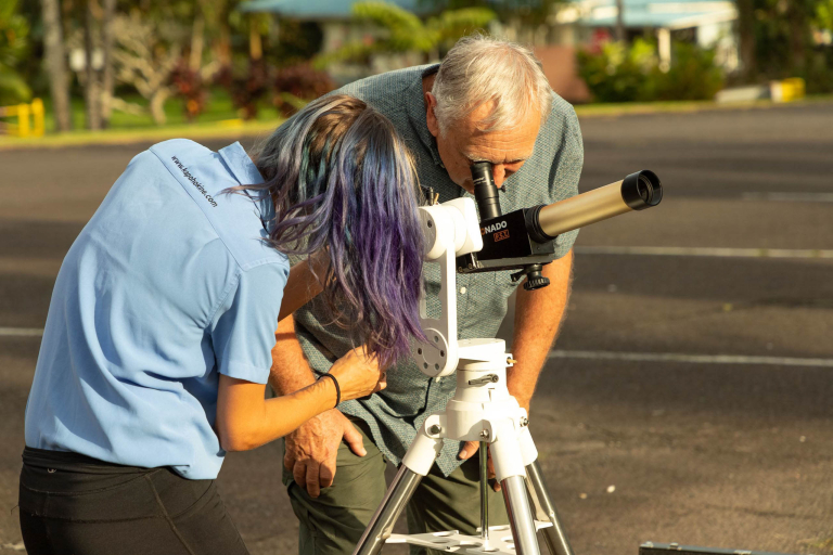 Solar telescope Guide and Visitor Big Island feature