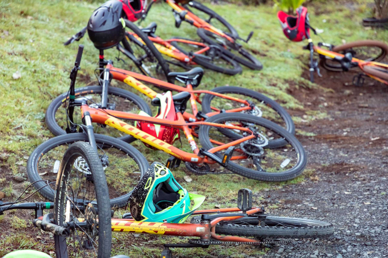 haleakala downhill bikes at lavender farm maui feature