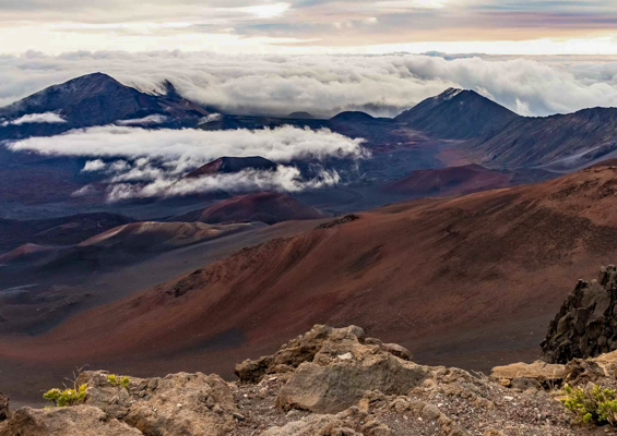 haleakala sunrise bike tour clouds at summit maui 