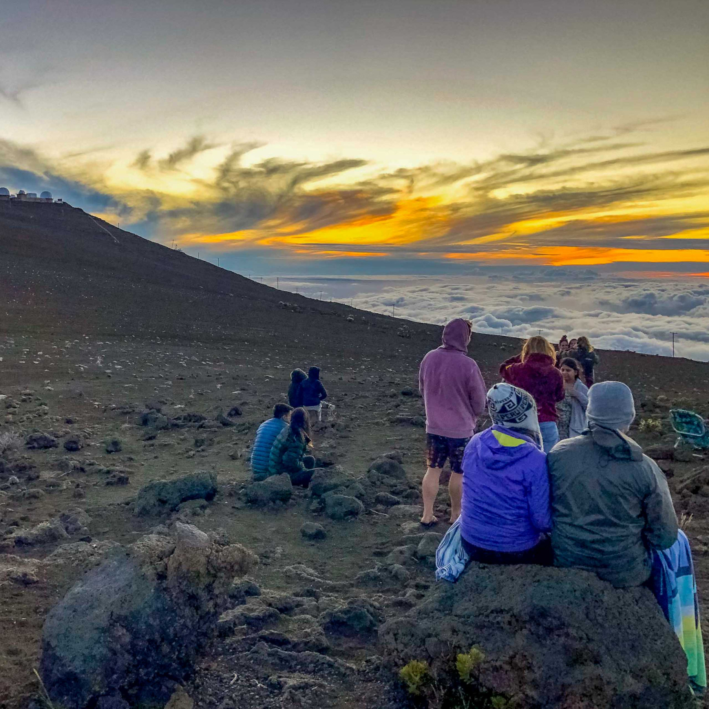 sunset haleakala visitors and telescopes maui 