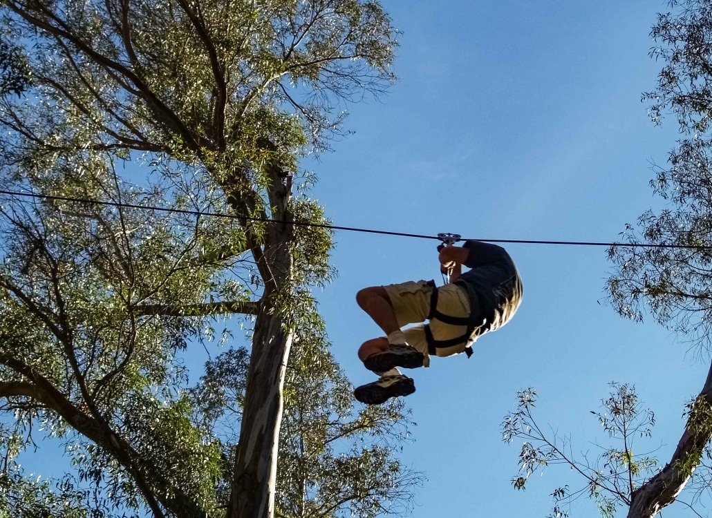 Haleakala Zipline Guest Zipping Maui Haleakala Zipline Guest Zipping Maui