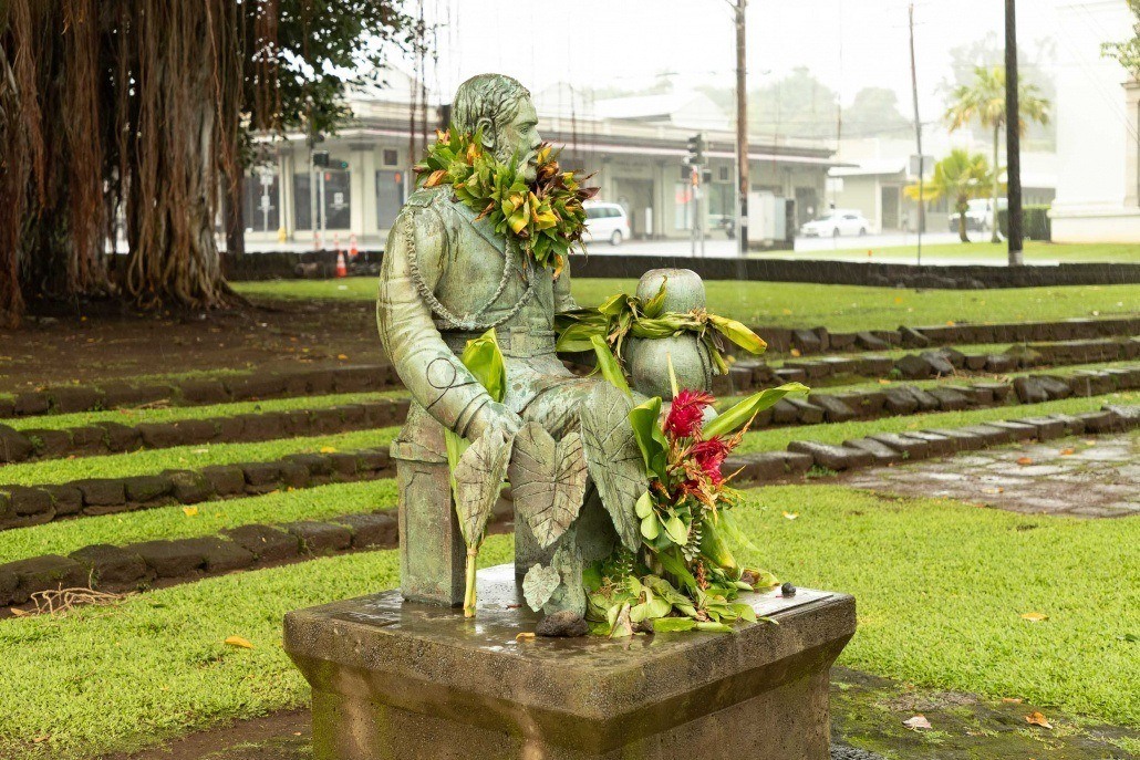 King Kalakua Statue Hilo