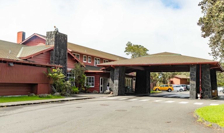Volcano House Main Entrance Drive