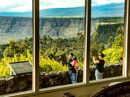 Volcano House View of Kilauea Guests