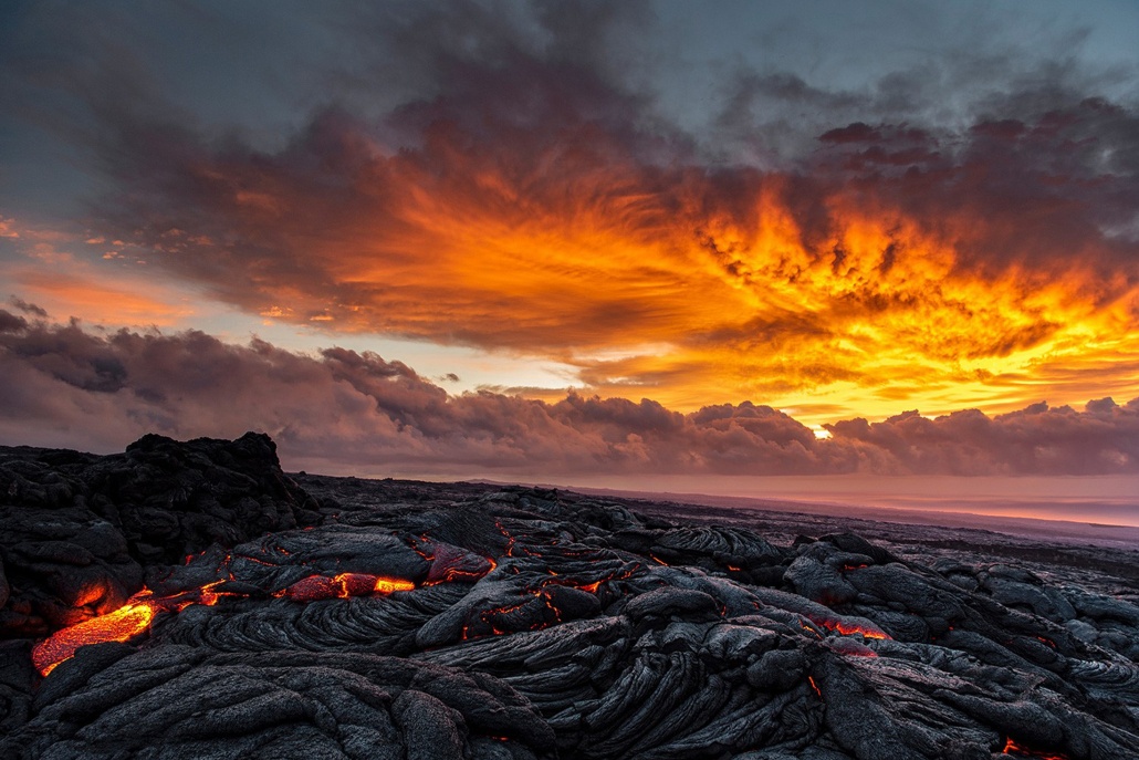 Volcano Hawaii Sunset