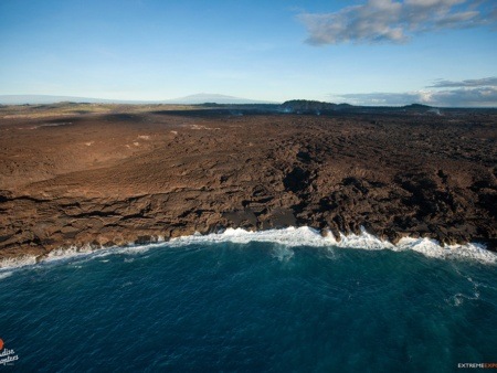 Coastal View of Kilauea From a Helicopter