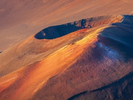 haleakala summit hike aerial