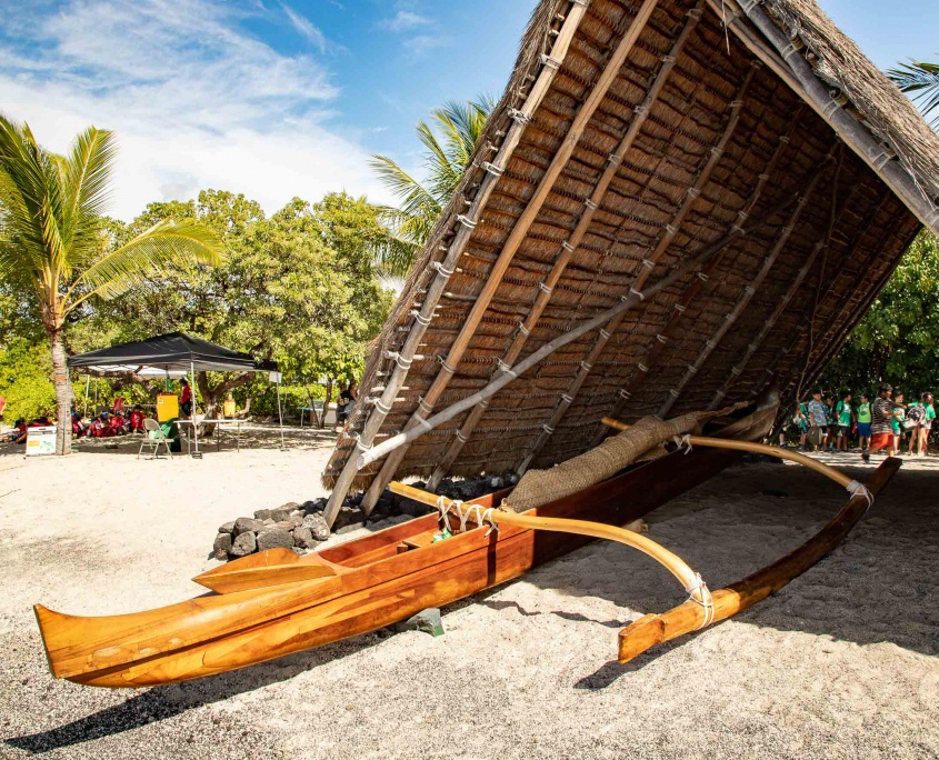 Kaloko-Honokohau National Historical Park Hawaiian Canoe Hale Big Island Hawaii