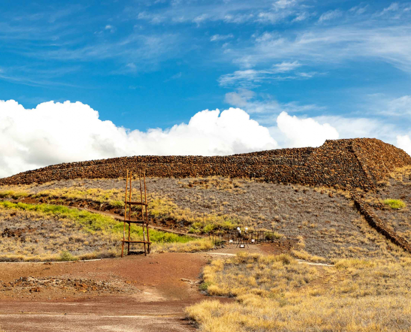 Pu'ukohola Heiau Entrance and Offering Alter National Historic Site Big Island Hawaii