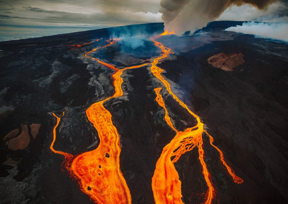 gorgeous photo of mauna loa eruption pic big island paradisecopters