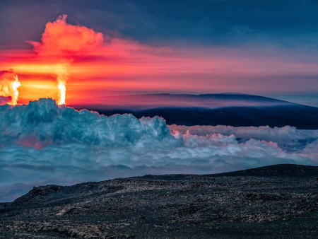 the mauna loa volcano eruption in hawaii