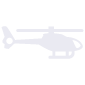 helicopter white icon