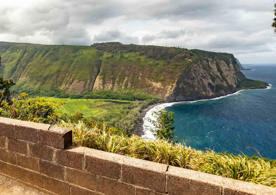Waipio Valley Overlook Wall and Valley Big Island Hawaii slider