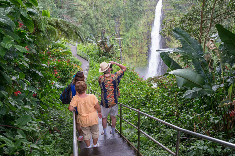 wasabitourshawaii big island grand sightseeing tour waterfall visitors big island family feature