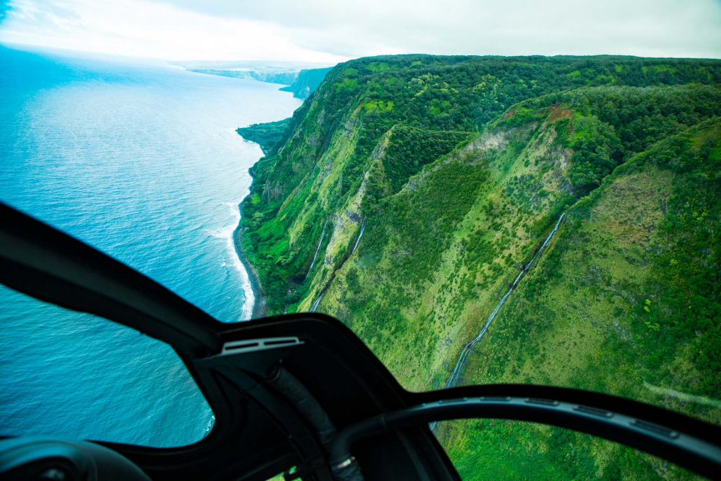 admire dozens of roaring waterfalls big island on a helicopter tour hawaii