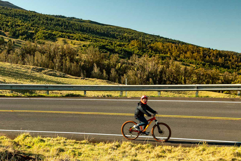 experience haleakala crater road bike rider 