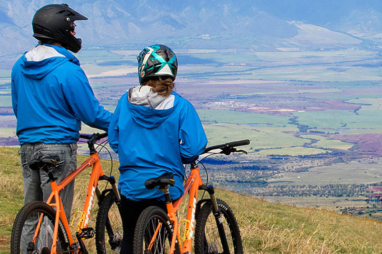 haleakalaecotours haleakala summit and upcountry bike couple