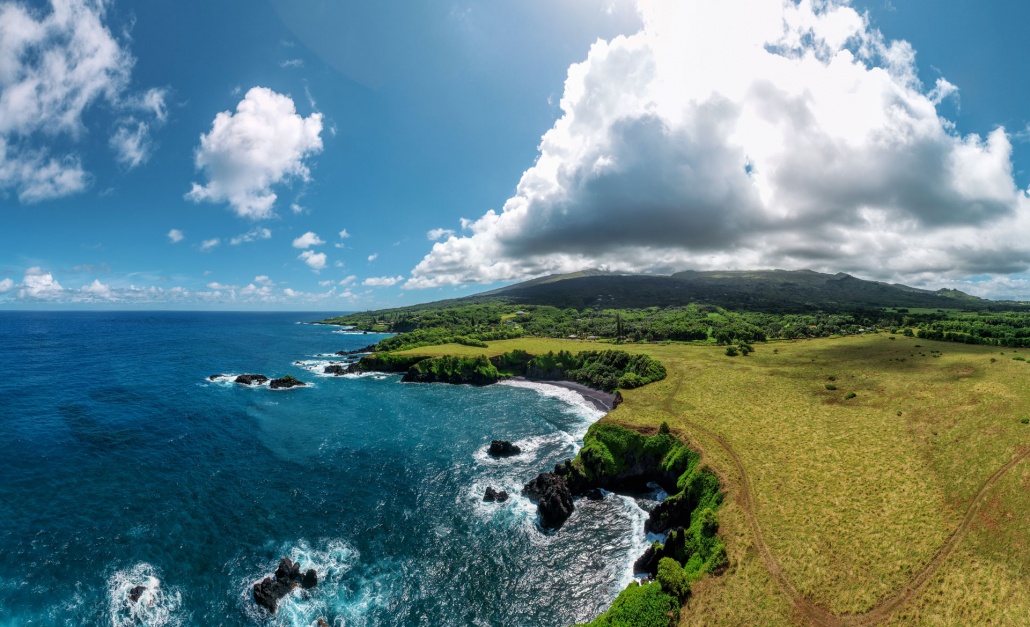 hana maui shoreline hawaii