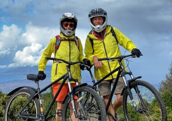 mountainriders guest photo haleakala self guided bike tour couple slider