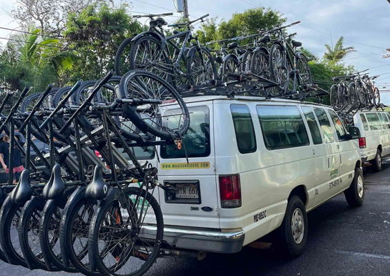 mountainriders guest photo haleakala self guided bike tour vans slider
