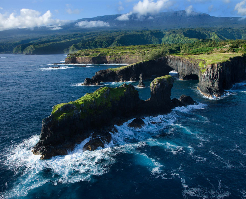 polyad featuring haleakala and Iao valley maui coastline