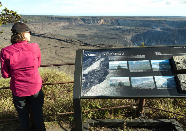 big island top attractions kilauea crater overlook visitor slide